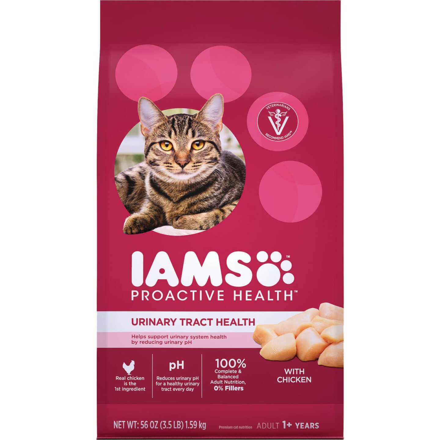 Iams Proactive Health Urinary Tract Formula 3.5 Lb. Chicken Flavor Adult Dry Cat Food Image 1