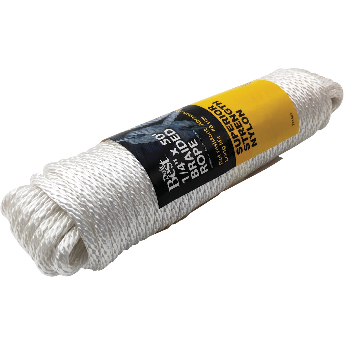 Do it Best 1/4 In. x 50 Ft. White Braided Nylon Packaged Rope Image 2