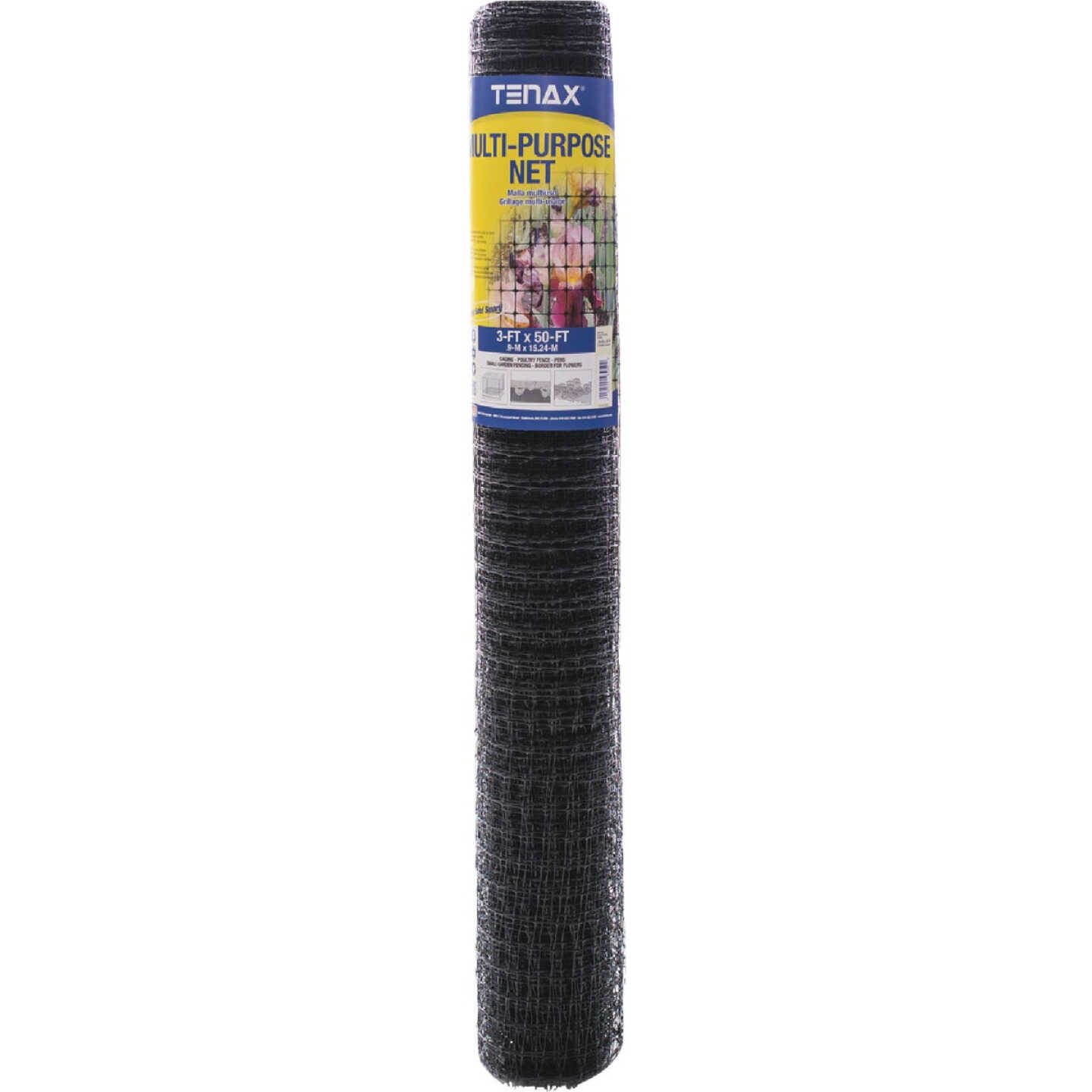 Tenax 3/4 In. x 1 In. Mesh 3 Ft. x 50 Ft. Black Multi-Purpose Net Image 1