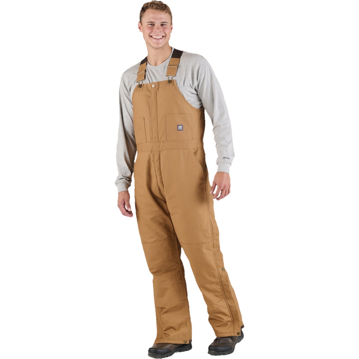 Berne Men's 2XL Tall Brown Heritage Insulated Duck Bib Overall