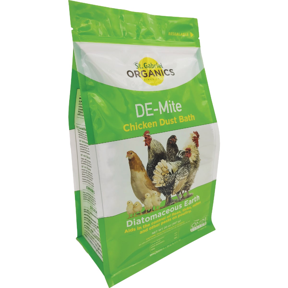 St. Gabriel Organics DE-Mite 20 Oz. Ready To Use Powder Diatomaceous Earth Dust Bath Image 1