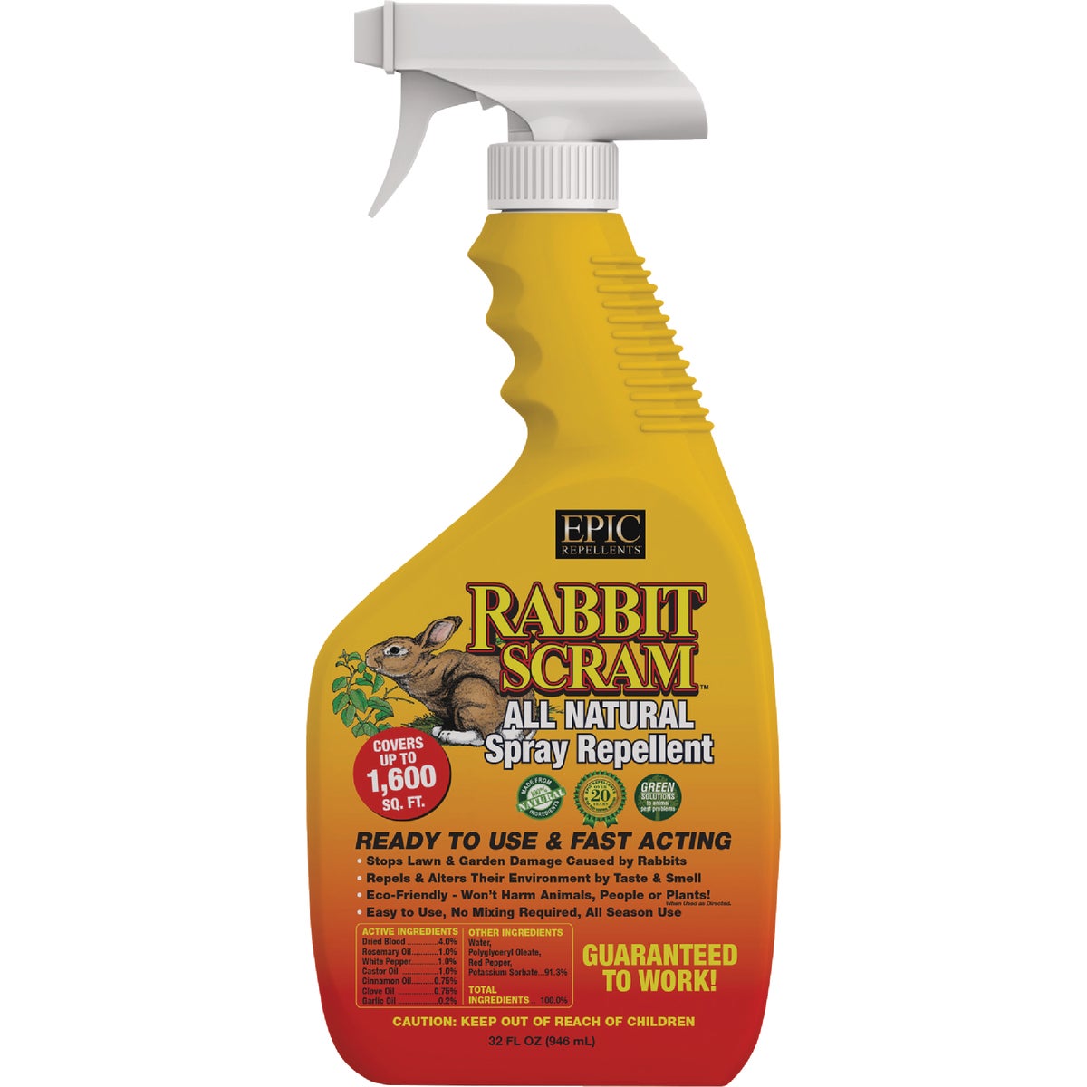 Rabbit Scram 32 Oz. Ready To Use Trigger Spray Rabbit Repellent