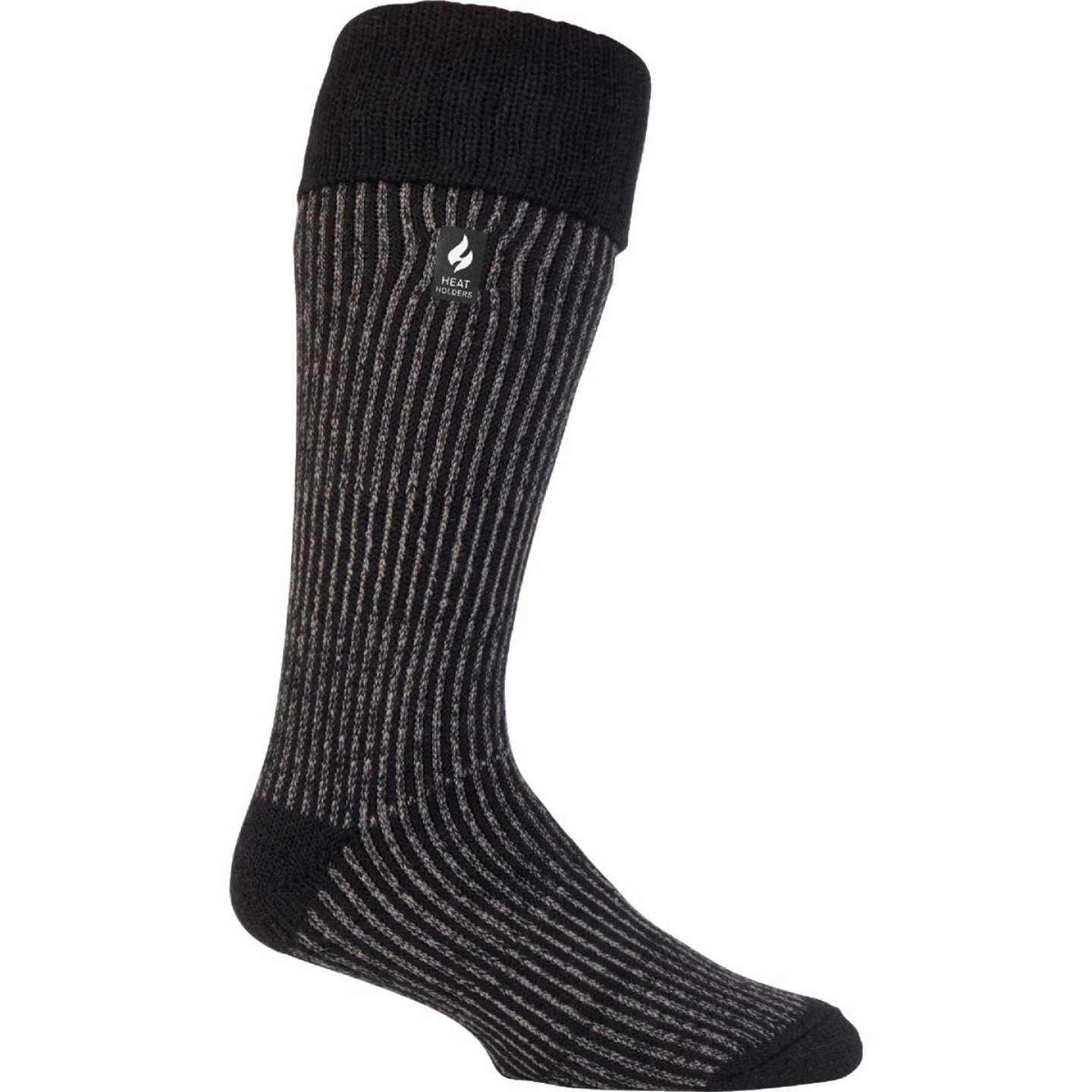 Heat Holders Chris Men's 7 to 12 Black Boot Sock Image 1