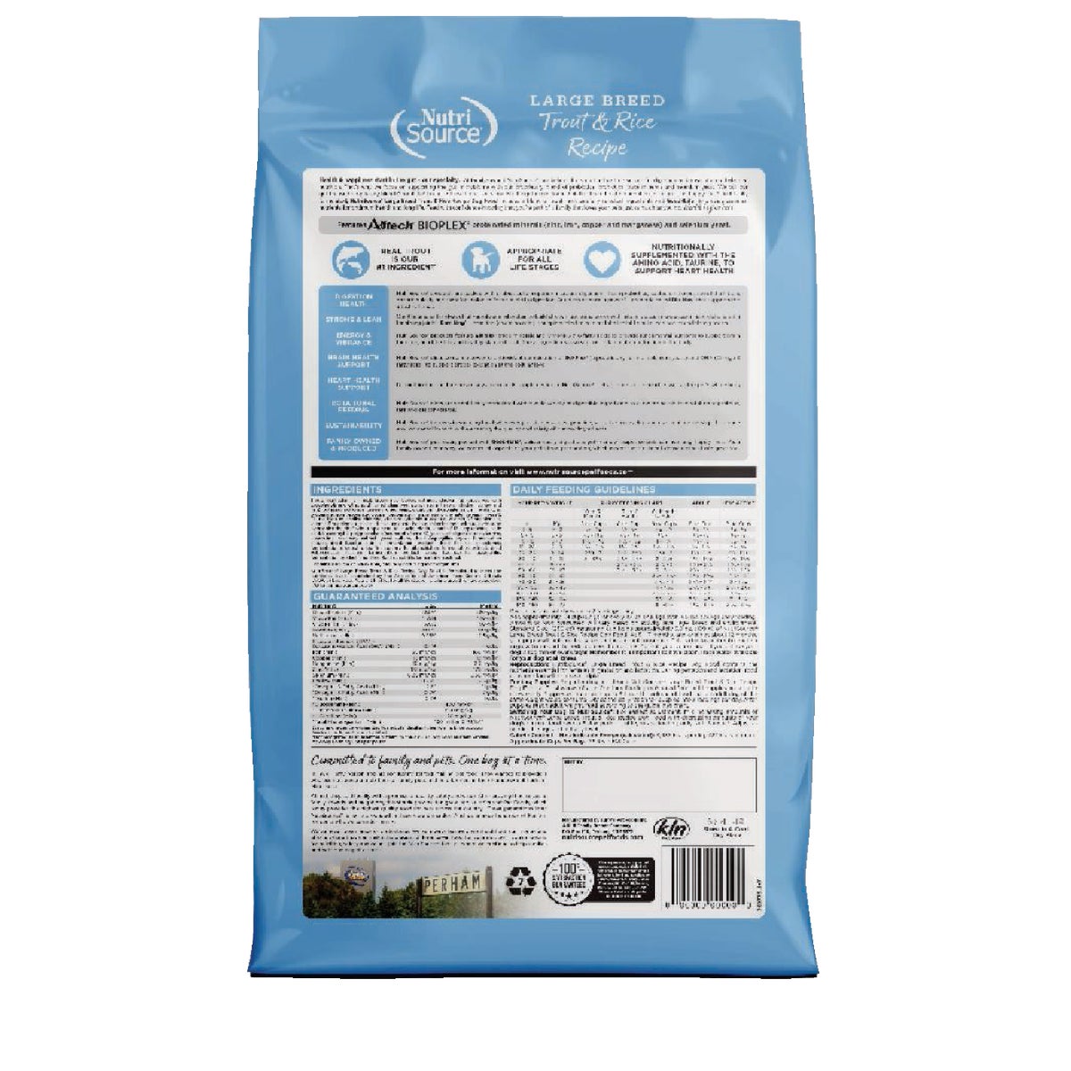 NutriSource 26 Lb. Trout & Rice Recipe Large Breed Dog Food Image 7