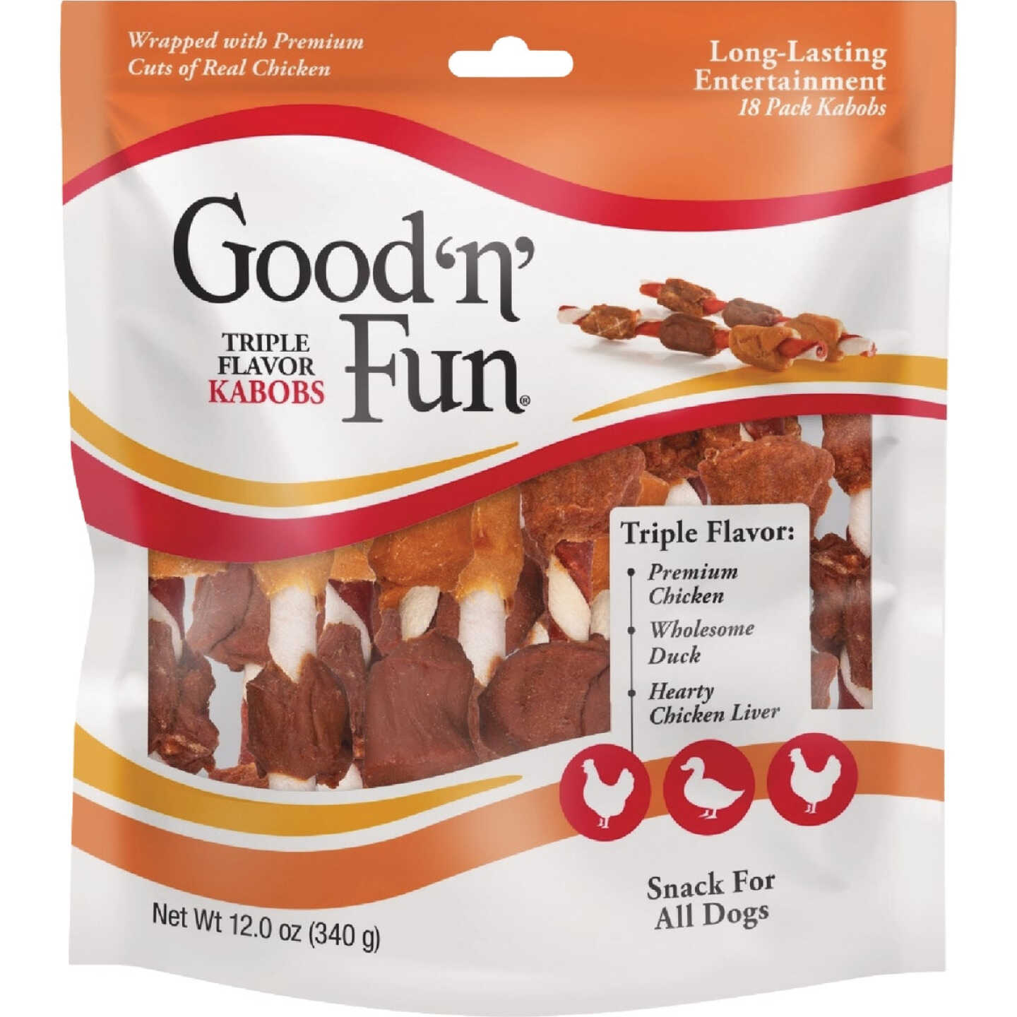 Good 'N' Fun Triple Flavor Kabob Dog Snack (18-Pack) Image 1
