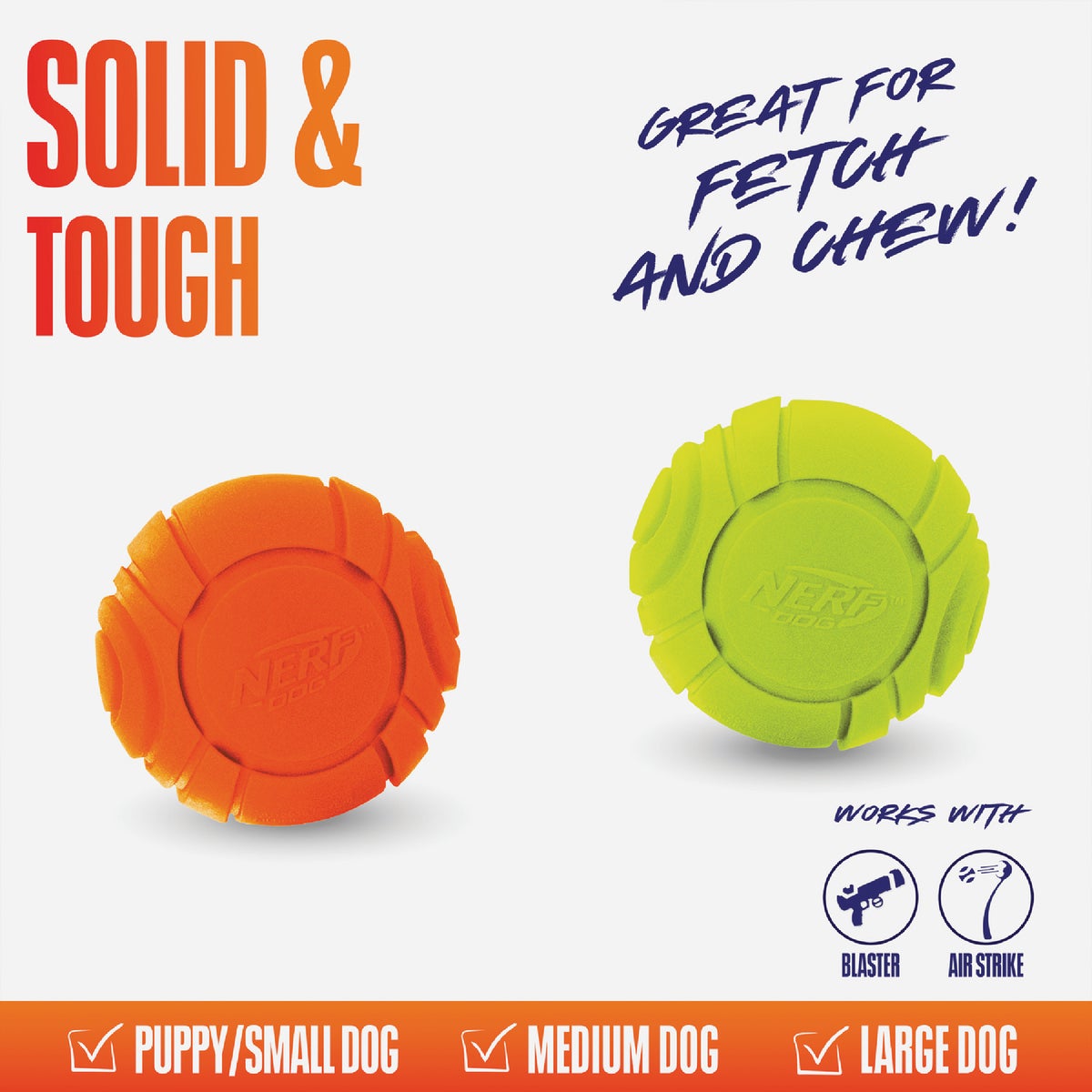 Nerf Dog 2.5 In. Solid Foam Sonic Ball (2-Pack) Image 2