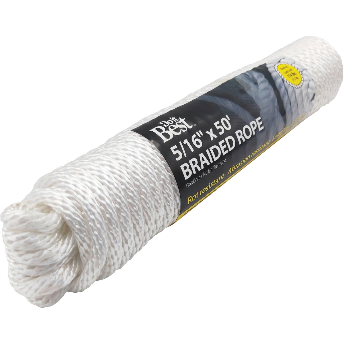 Do it Best 5/16 In. x 50 Ft. White Braided Nylon Packaged Rope Image 2