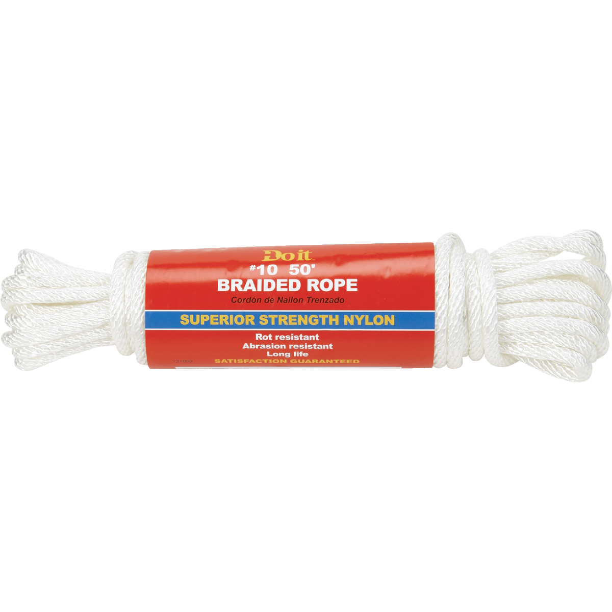 Do it Best 5/16 In. x 50 Ft. White Braided Nylon Packaged Rope