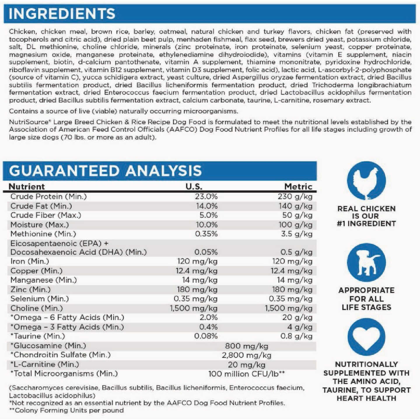 NutriSource 26 Lb. Chicken & Rice Recipe Large Breed Dog Food Image 2