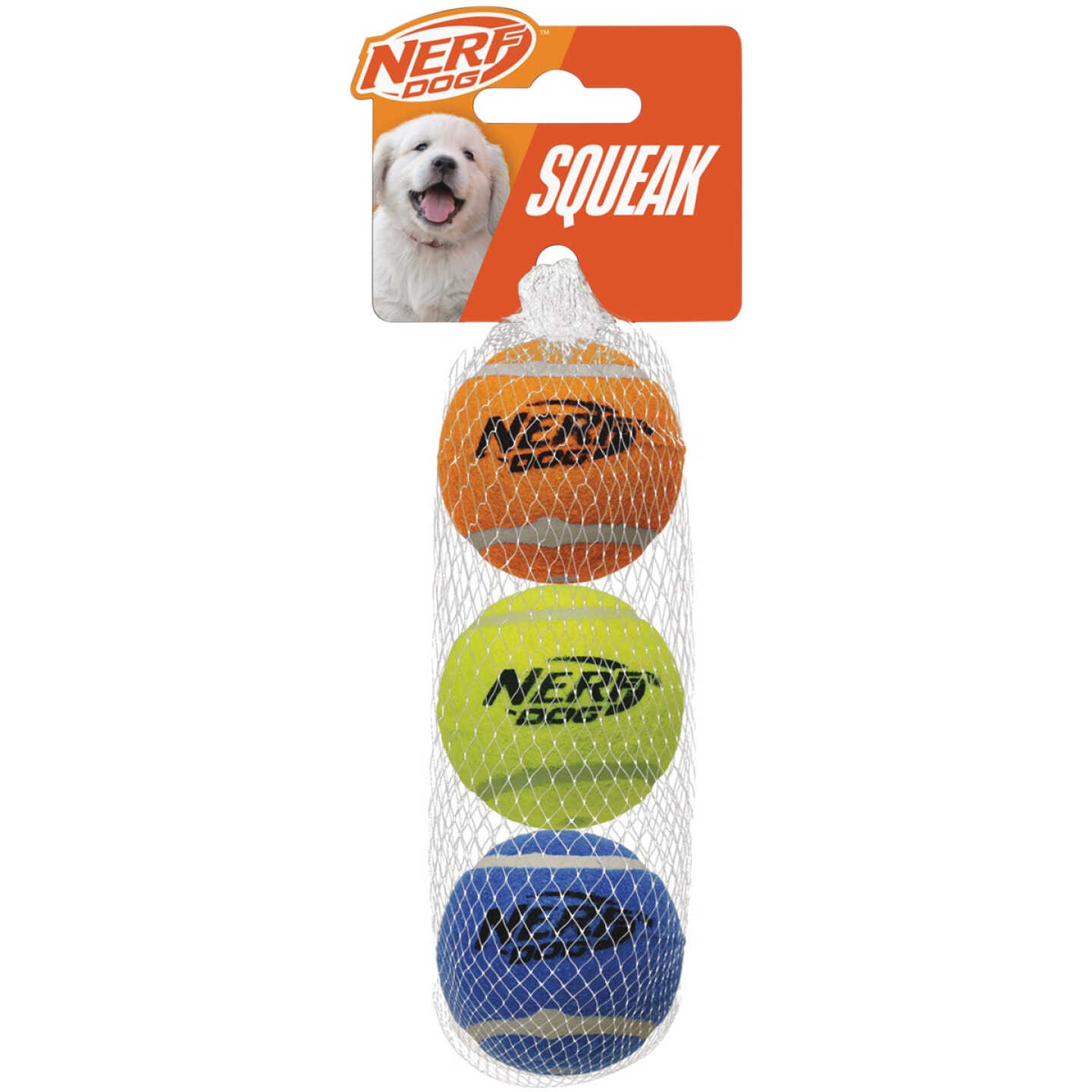 Nerf Dog 2 In. Squeak Tennis Ball (3-Pack) Image 1