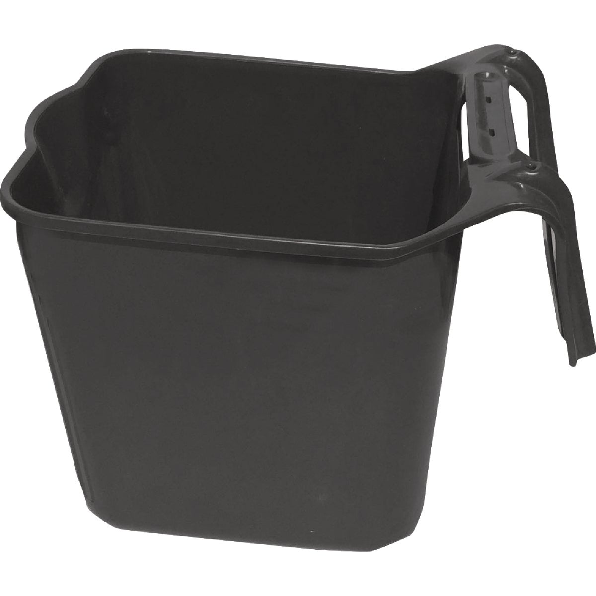 Tuff Stuff 14 Qt. Black Square Over the Fence Feeder