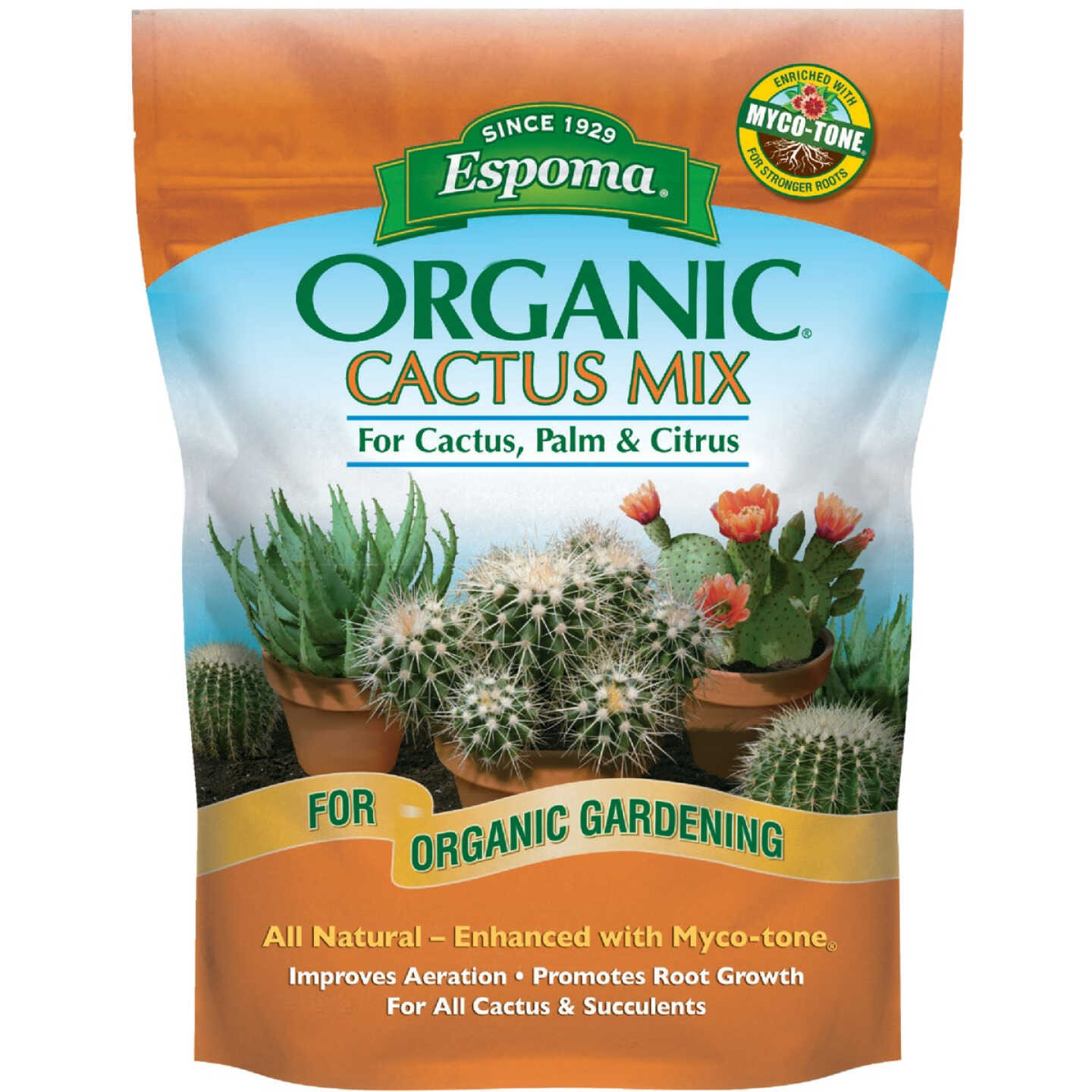 Espoma Organic 4 Qt. 2.8 Lb. Cactus & Succulent Premium Potting Soil Mix Image 1