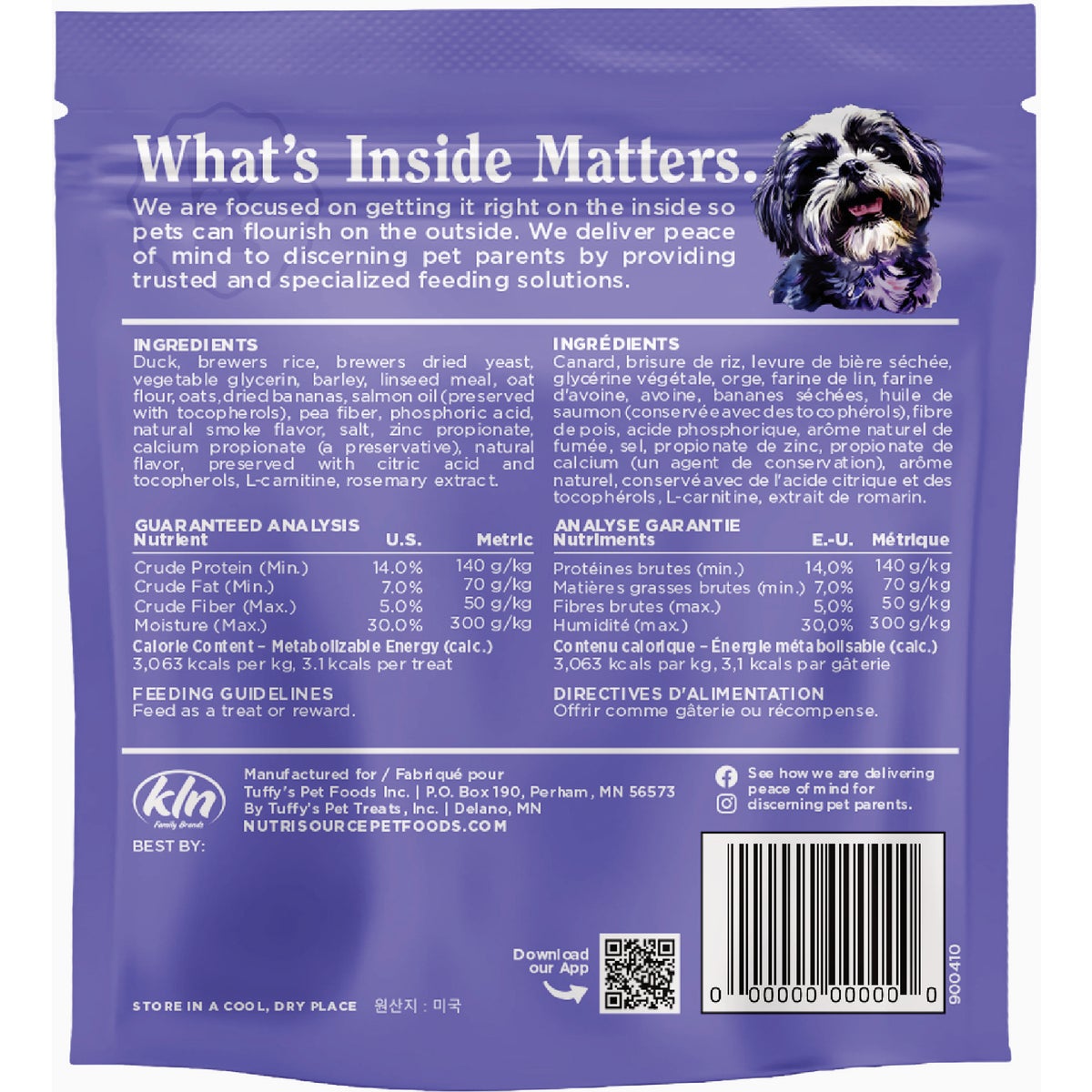 NutriSource Little Bites 6 Oz. Duck Dog Treat Image 2