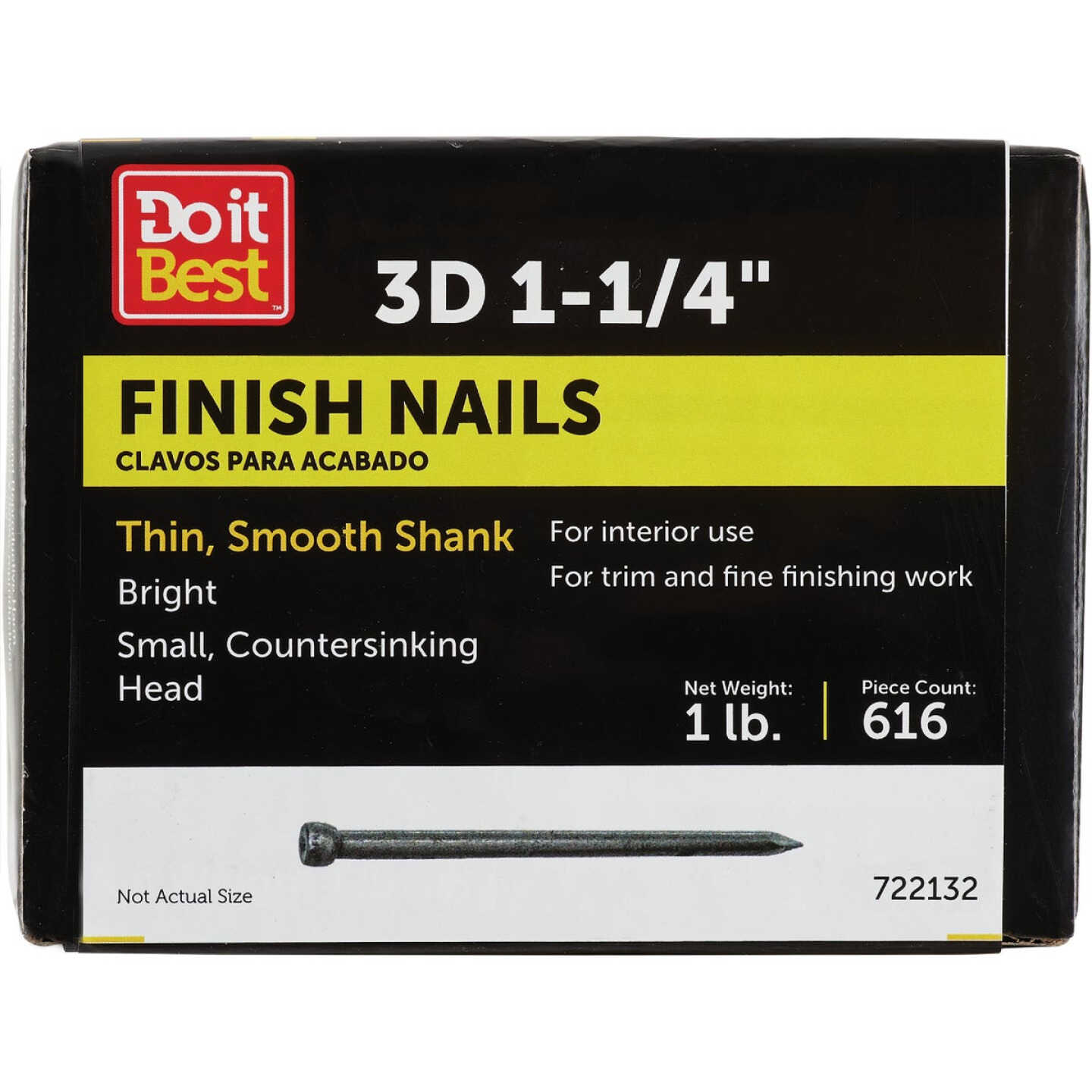Do it 3d x 1-1/4 In. Bright Finishing Nails (880 Ct., 1 Lb.) Image 1