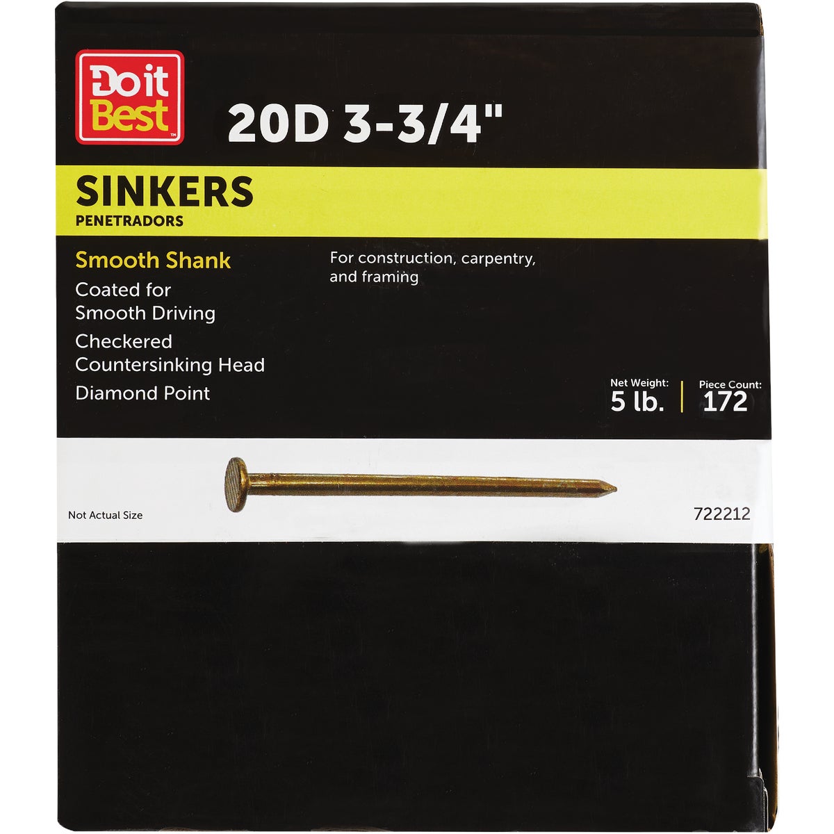 Do it 20d x 3-3/4 In. 7 ga Coated Sinker Framing Nails (200 Ct., 5 Lb.)
