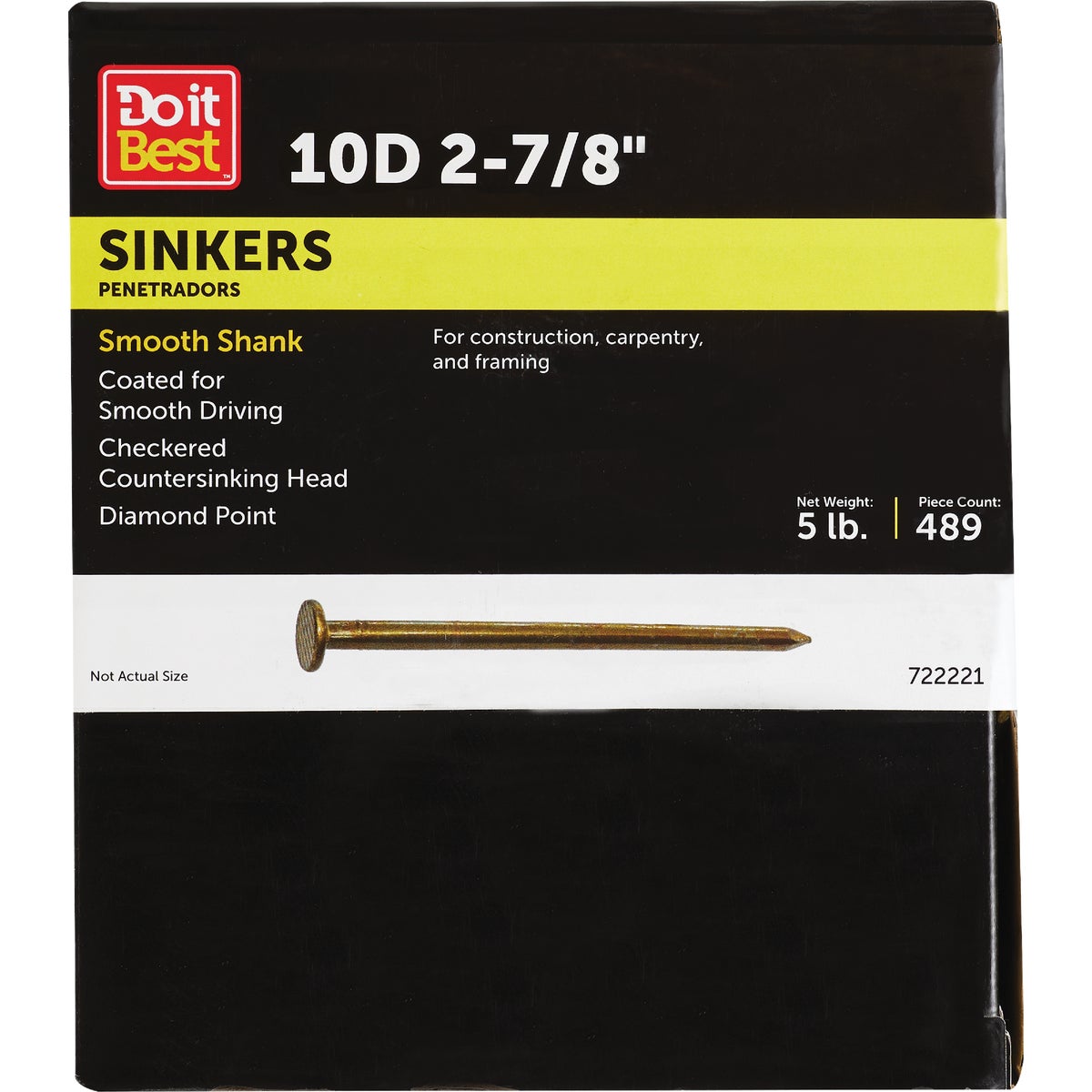 Do it 10d x 2-7/8 In. 11 ga Coated Sinker Framing Nails (555 Ct., 5 Lb.)
