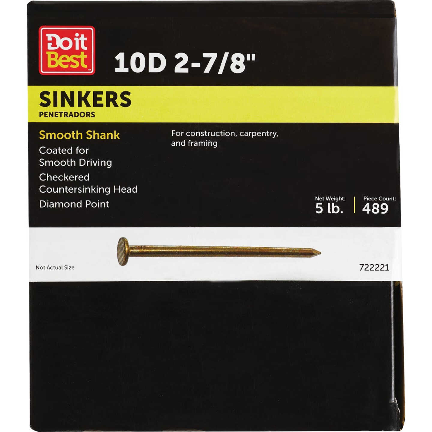 Do it 10d x 2-7/8 In. 11 ga Coated Sinker Framing Nails (555 Ct., 5 Lb.) Image 1