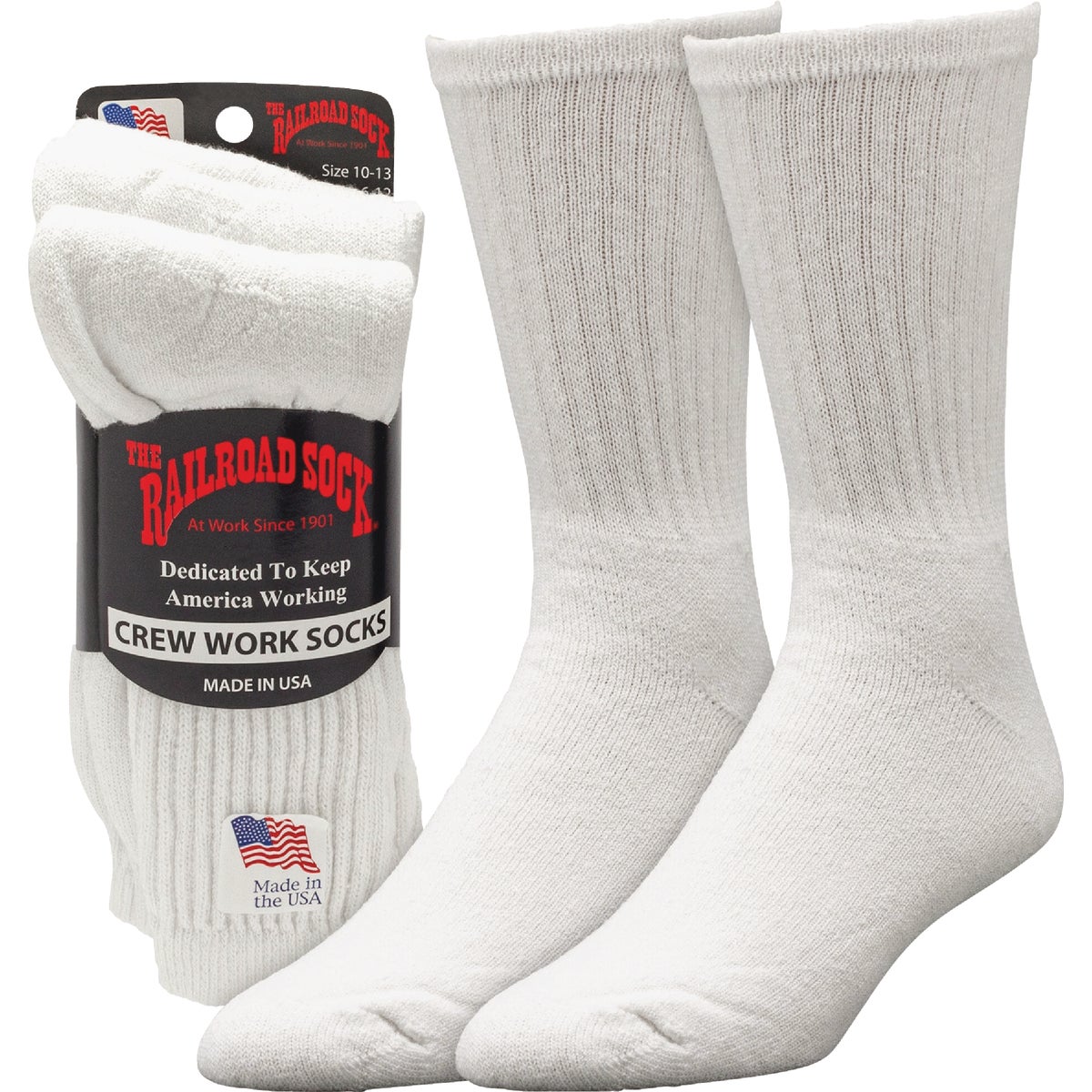 Railroad Sock White Welt Top Crew Premium Sock (3-Pack) Image 2