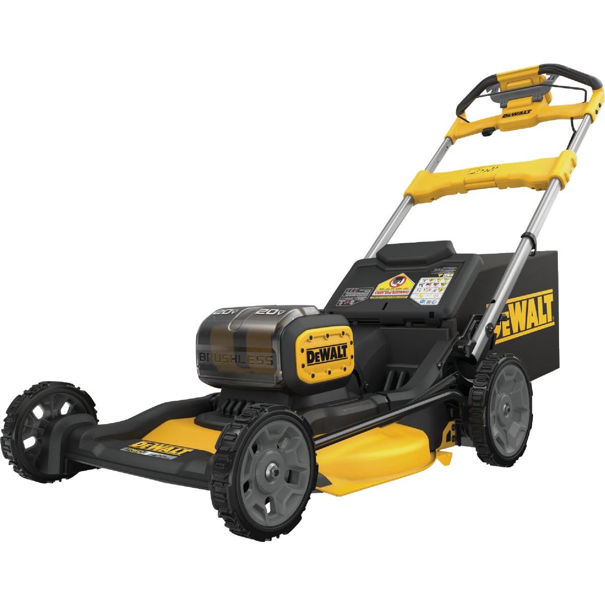 DEWALT 20V MAX 21 In. Brushless Self-Propelled Dual Battery Cordless Lawn Mower Kit with (2) 10.0 Ah Batteries & Charger