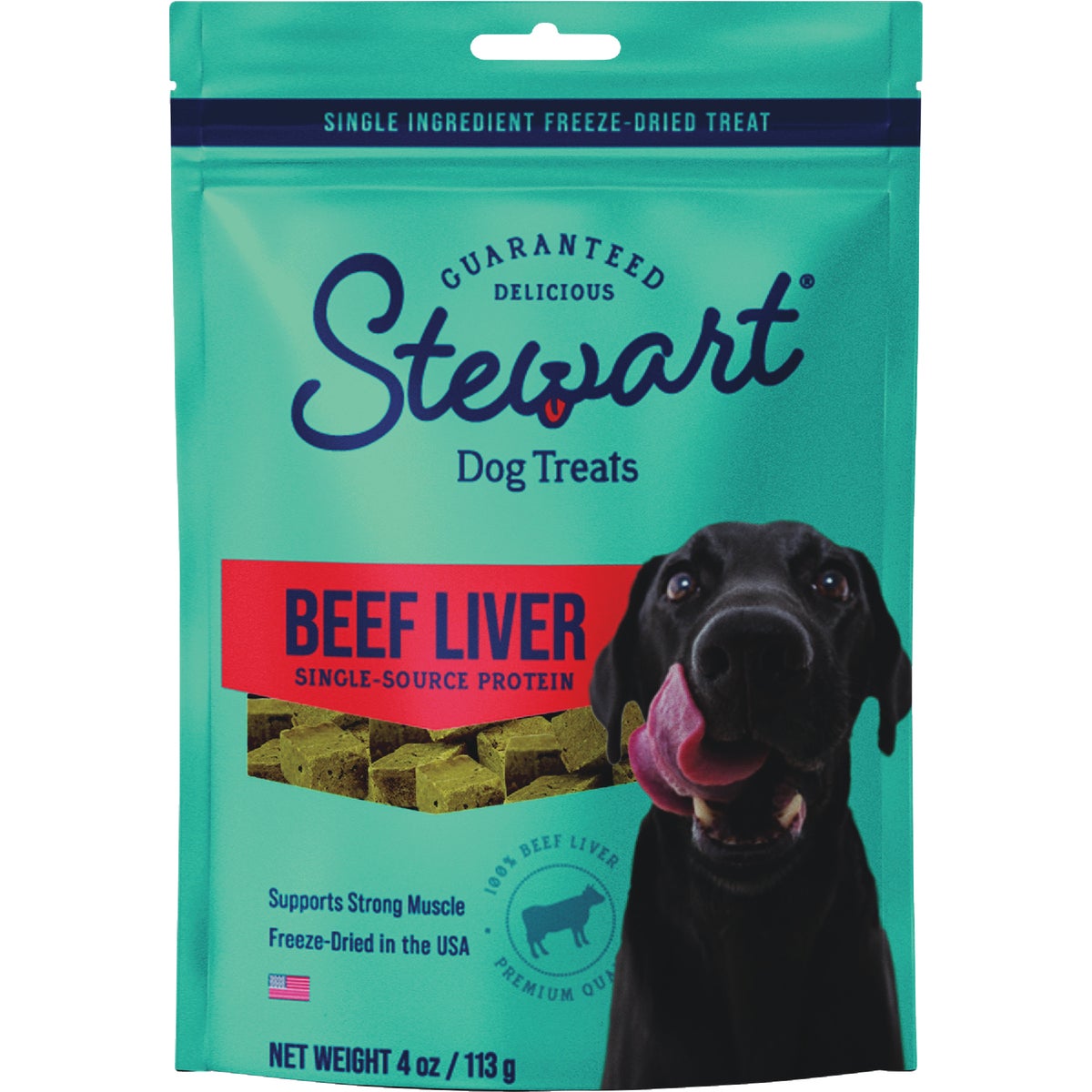 Stewart 4 Oz. Pouch Freeze-Dried Beef Liver Dog Treats