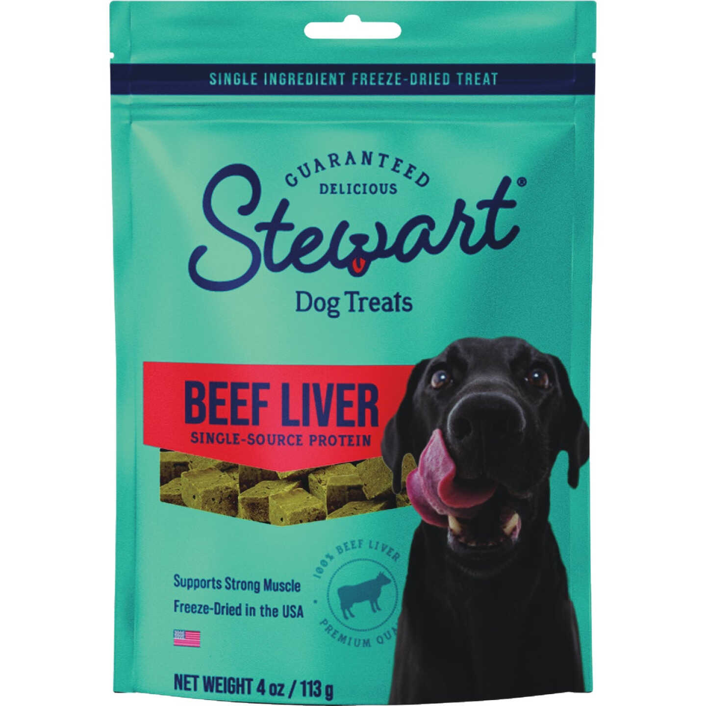 Stewart 4 Oz. Pouch Freeze-Dried Beef Liver Dog Treats Image 1