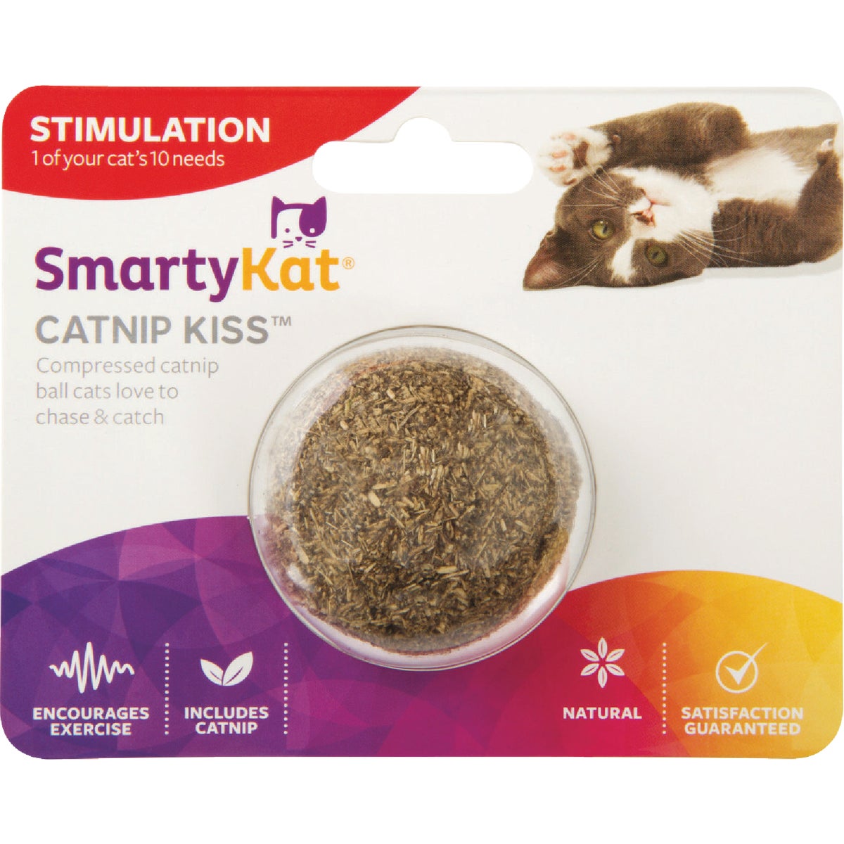 SmartyKat Catnip Kiss Compressed Catnip Ball Cat Toy
