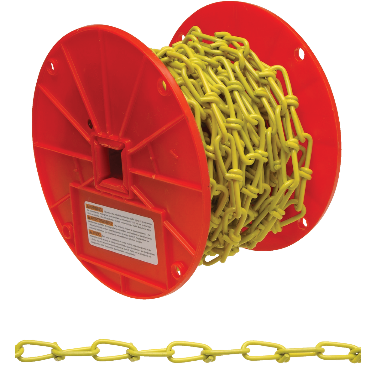 Campbell #2/0 50 Ft. Yellow Poly-Coated Low-Carbon Steel Coil Chain Image 1