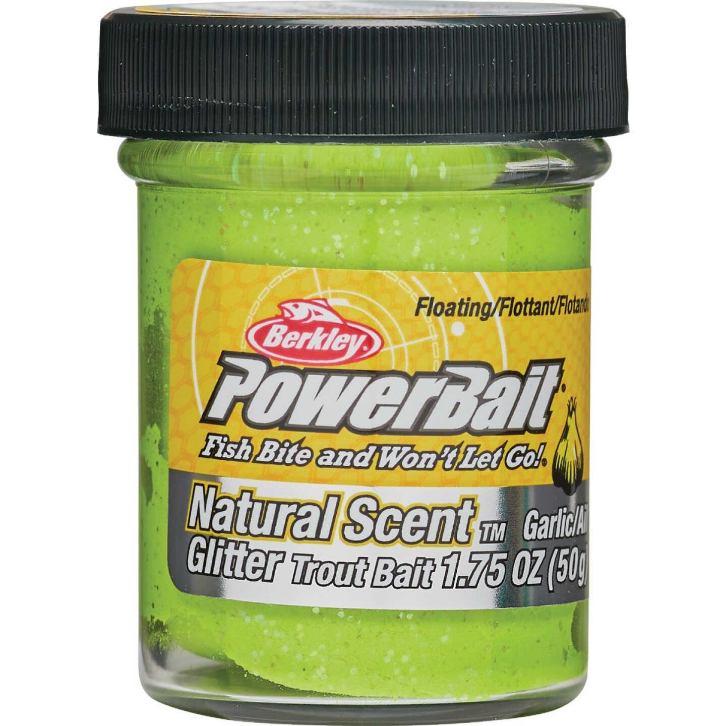 Berkley PowerBait Natural Glitter Trout Bait Chartreuse Image 1