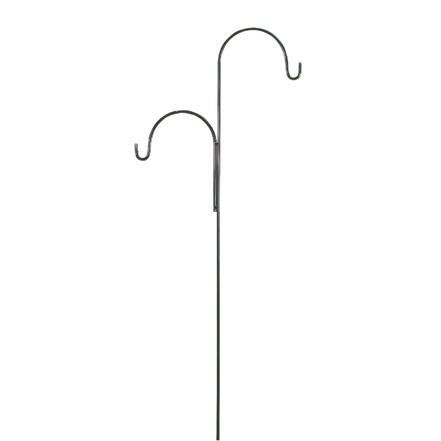 Best Garden 91 In. Black Wrought Iron Double Offset Shepherd Hook Image 2