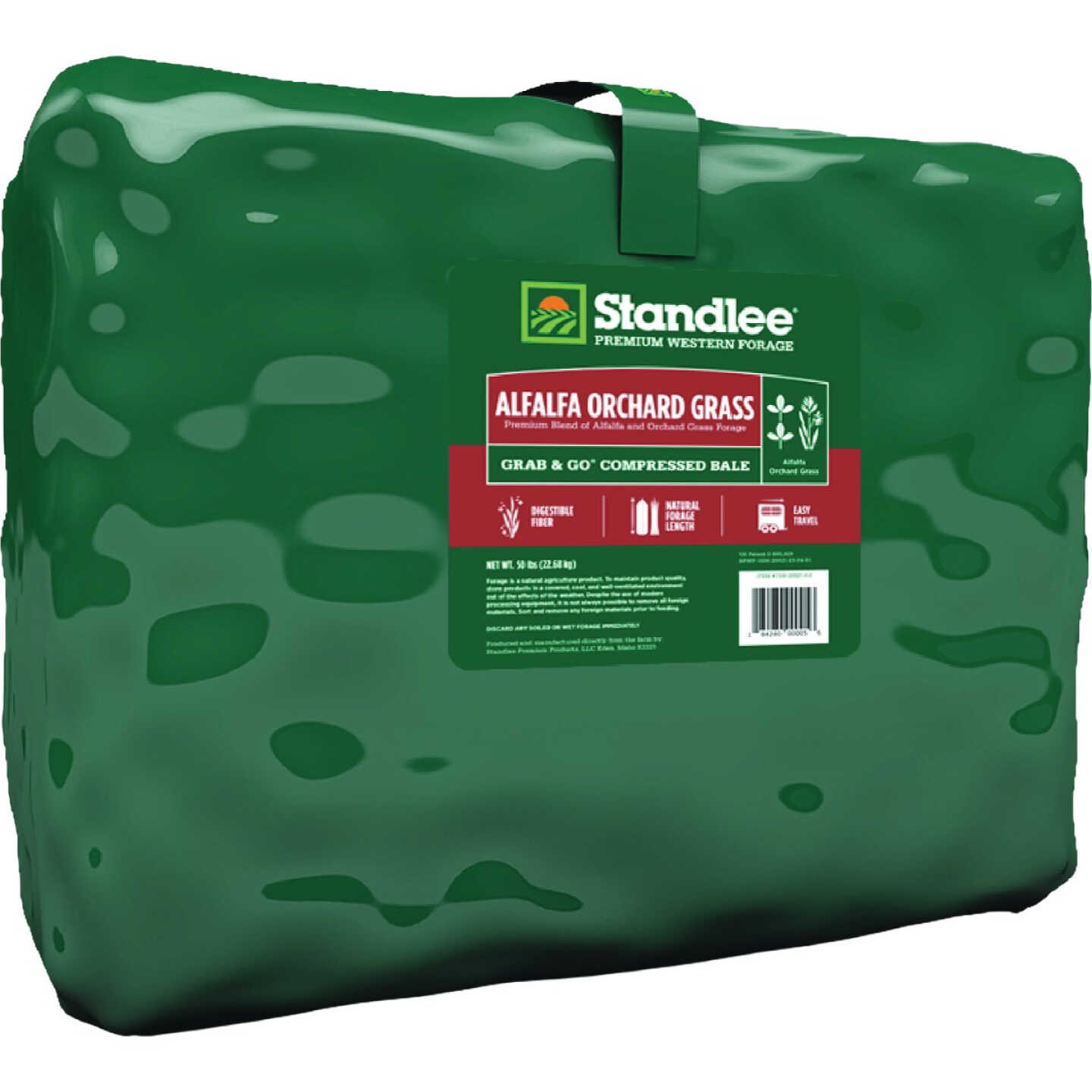 Standlee Premium Western Forage 50 Lb. Alfalfa Orchard Grass Grab & Go Bale Image 1