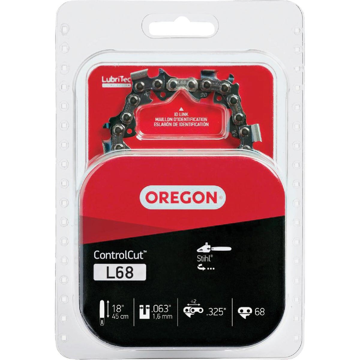 Oregon L68 ControlCut Chainsaw Chain for 18 in. Bar - 68 Drive Links - fits Several Stihl models Image 1