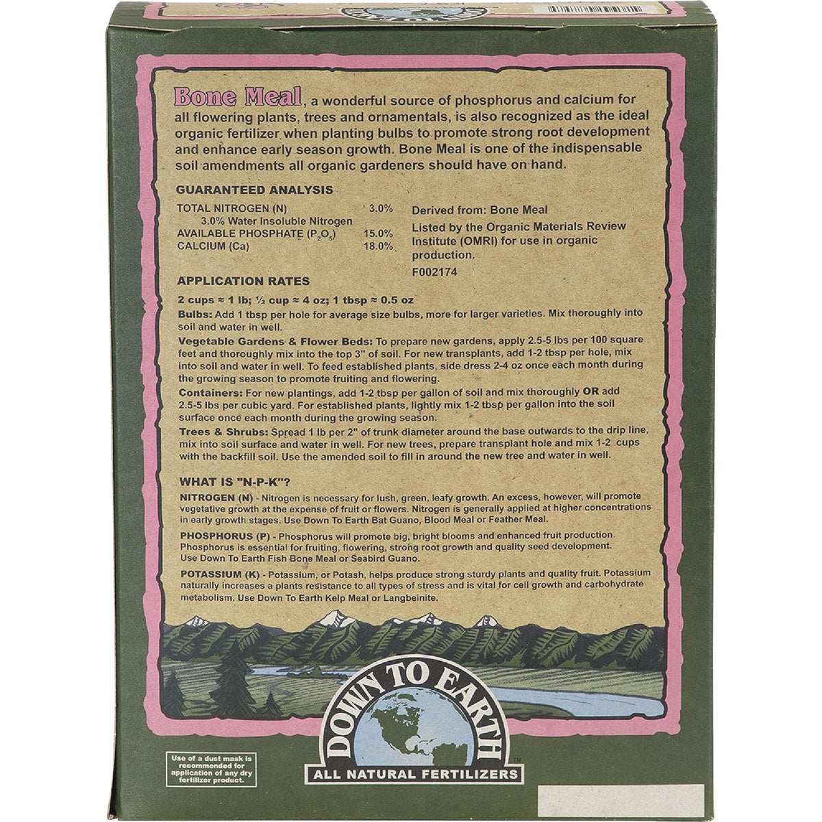 Down To Earth 5 Lb. 3-15-0 Bone Meal Image 2