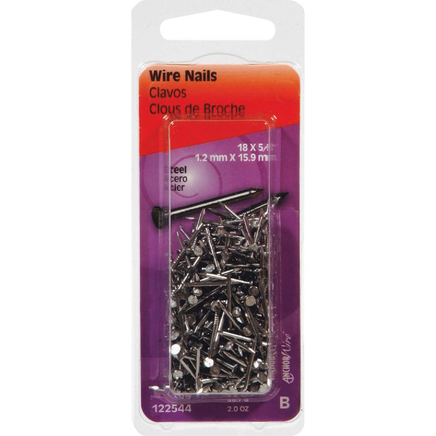 Hillman Anchor Wire 5/8 In. 18 ga Bright Wire Nails (2 Oz.) Image 2