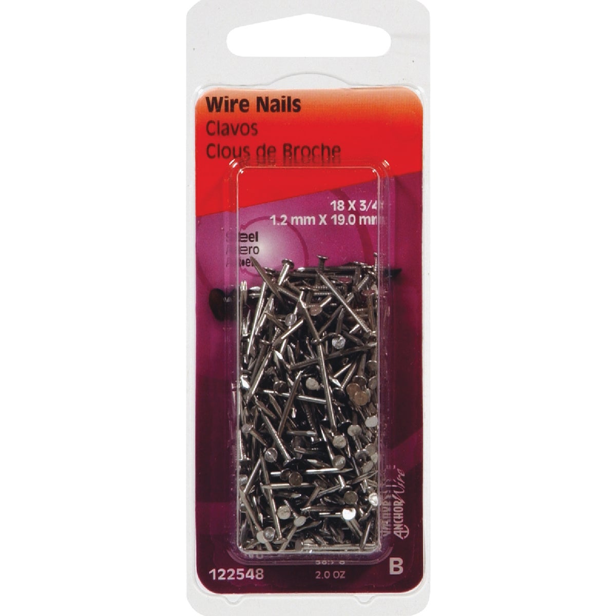 Hillman Anchor Wire 3/4 In. 18 ga Bright Wire Nails (2 Oz.) Image 2