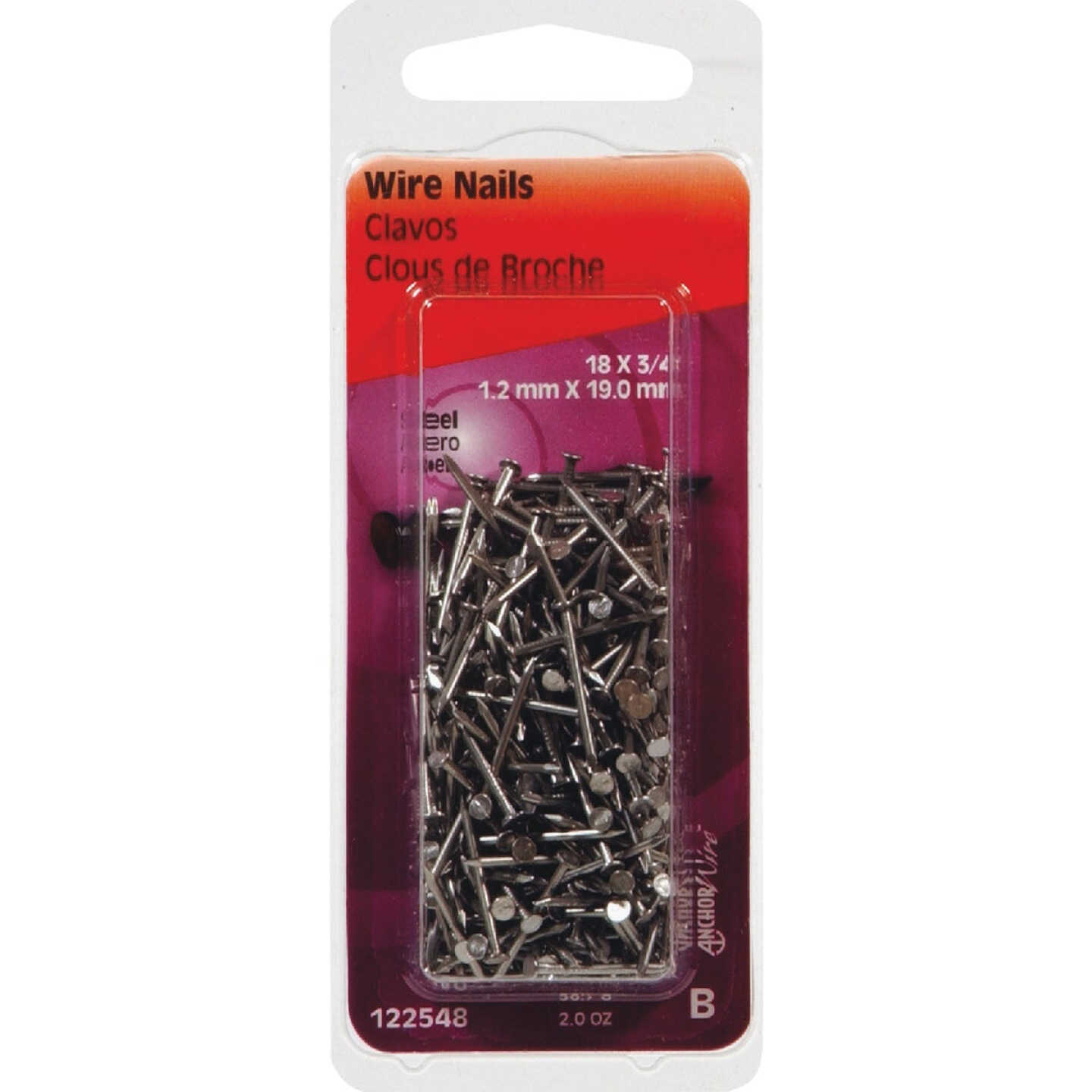 Hillman Anchor Wire 3/4 In. 18 ga Bright Wire Nails (2 Oz.) Image 2