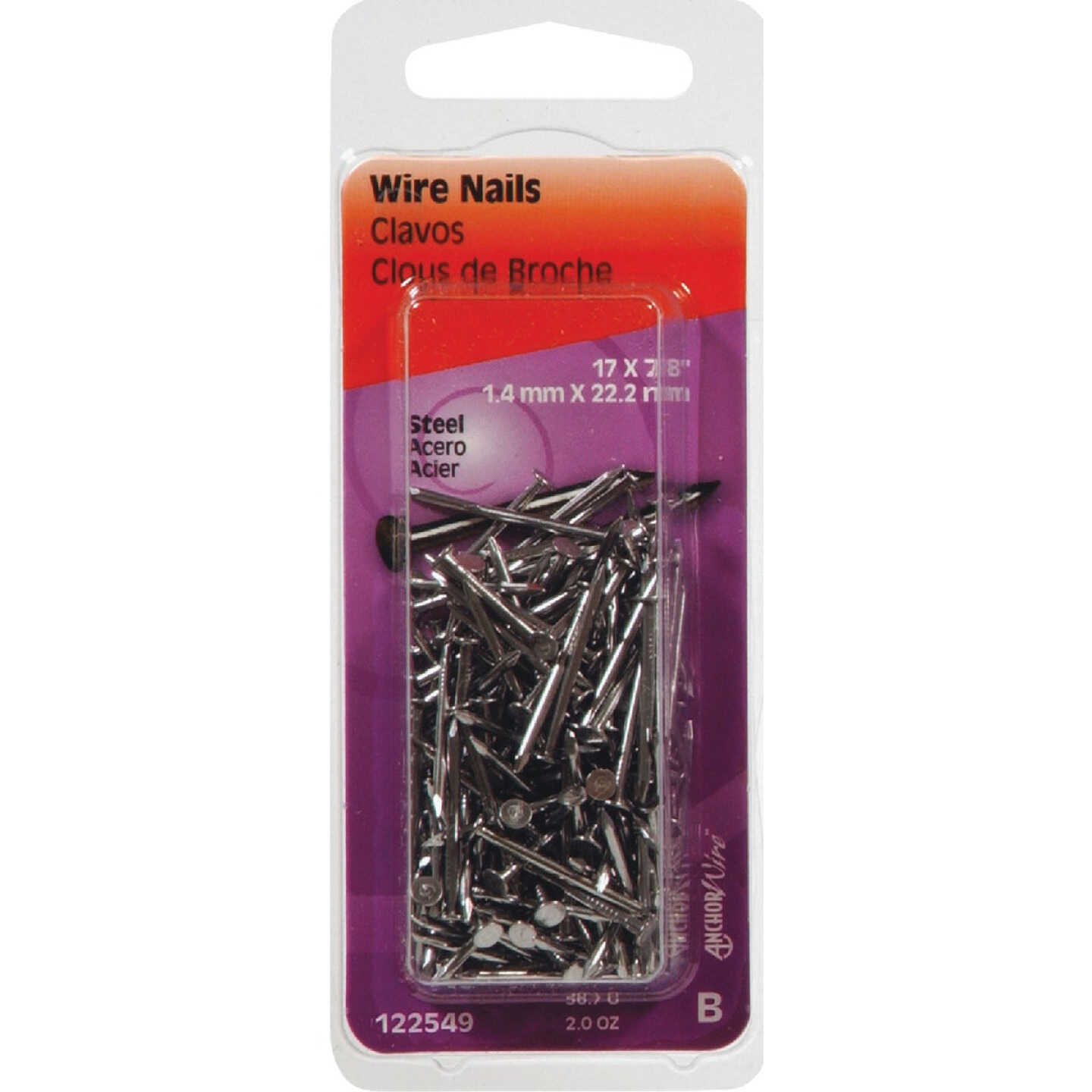 Hillman Anchor Wire 7/8 In. 17 ga Bright Wire Nails (2 Oz.) Image 2