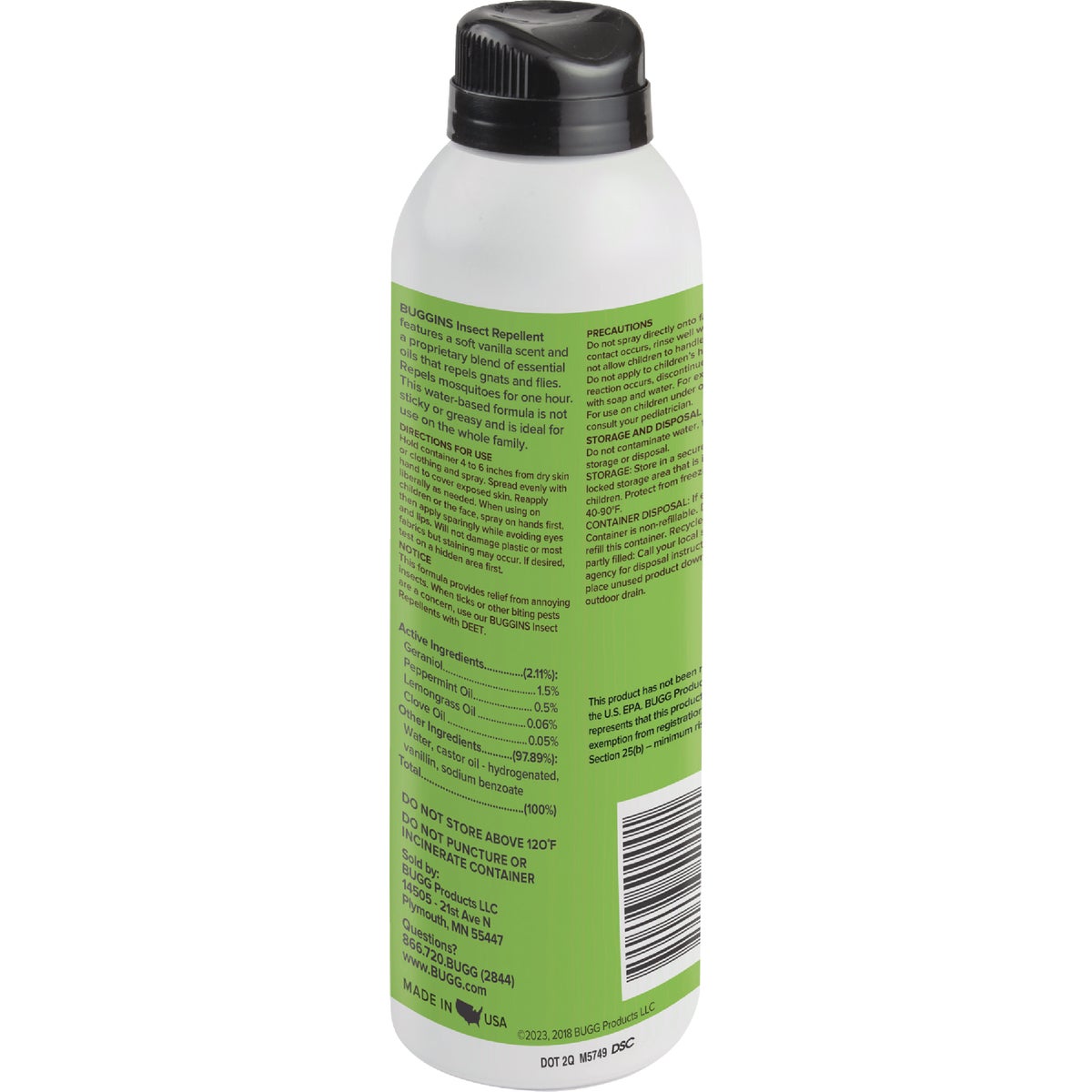 Bugg Buggins 6 Oz. 0% Deet Insect Repellent Image 2