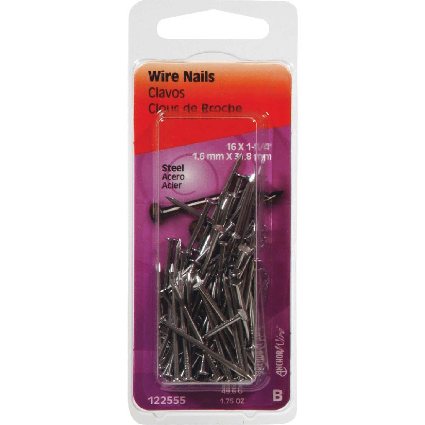 Hillman Anchor Wire 1 In. 17 ga Bright Wire Nails (2 Oz.) Image 2