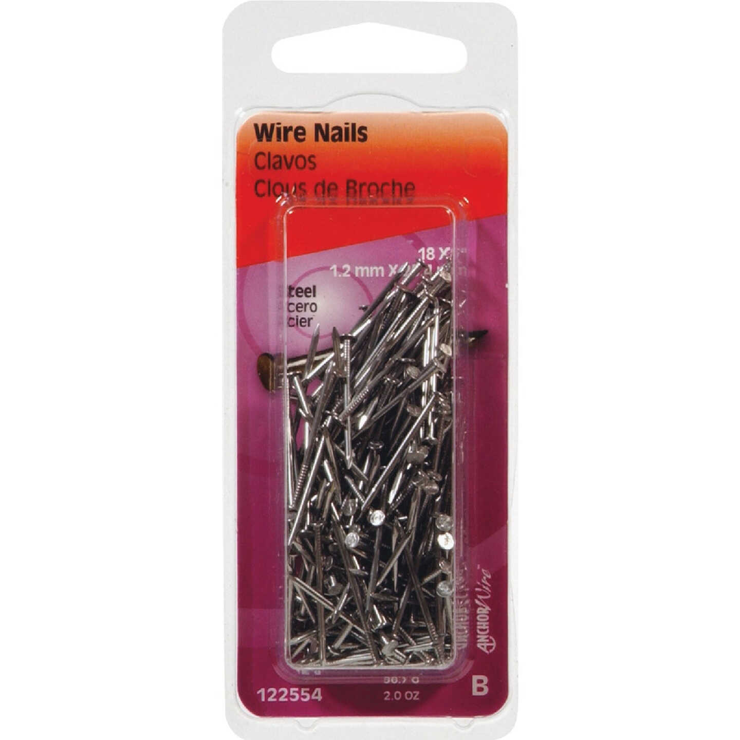 Hillman Anchor Wire 1 In. 18 ga Bright Wire Nails (2 Oz.) Image 2