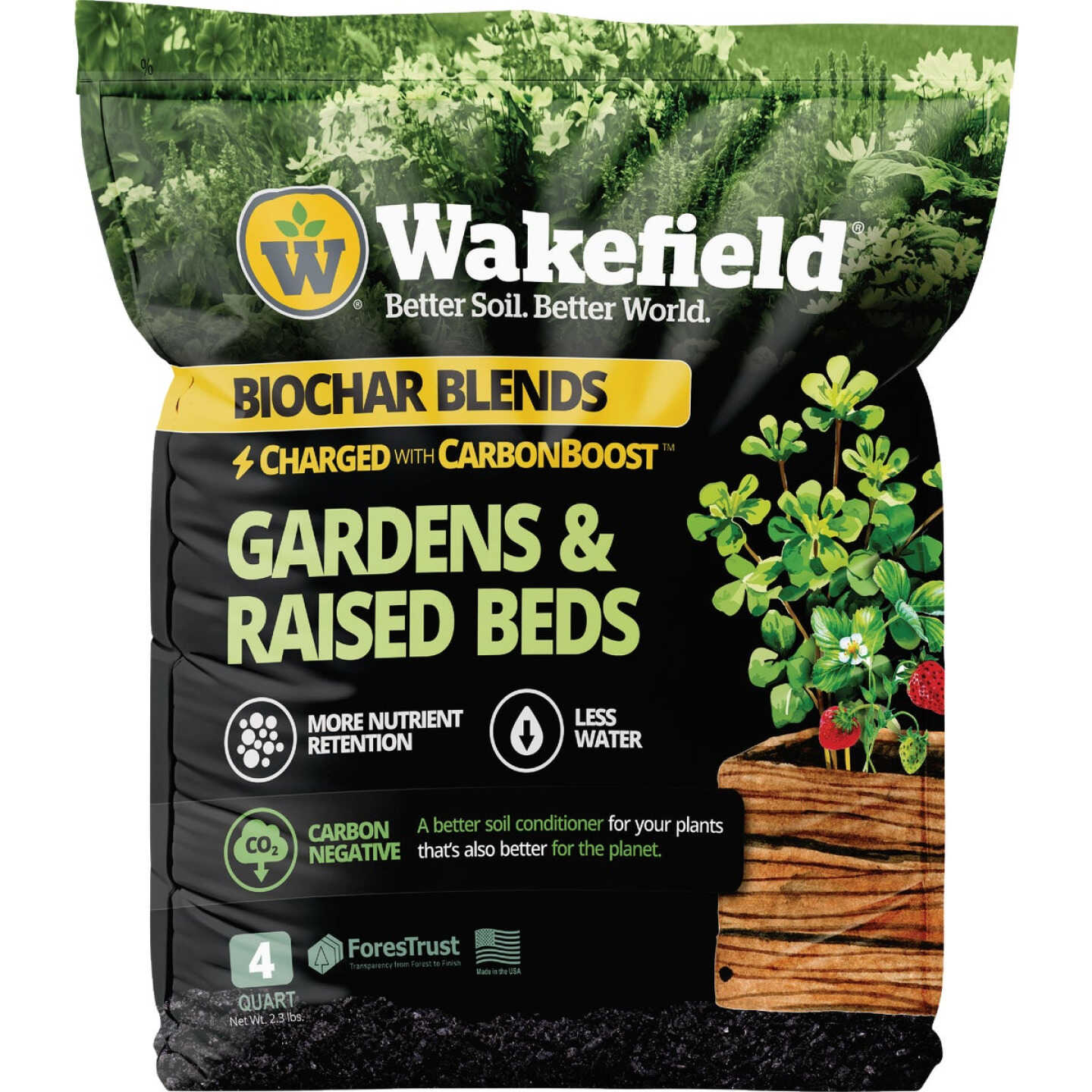 Wakefield Biochar 4 Qt. Garden & Raised Bed Soil Blend Image 1