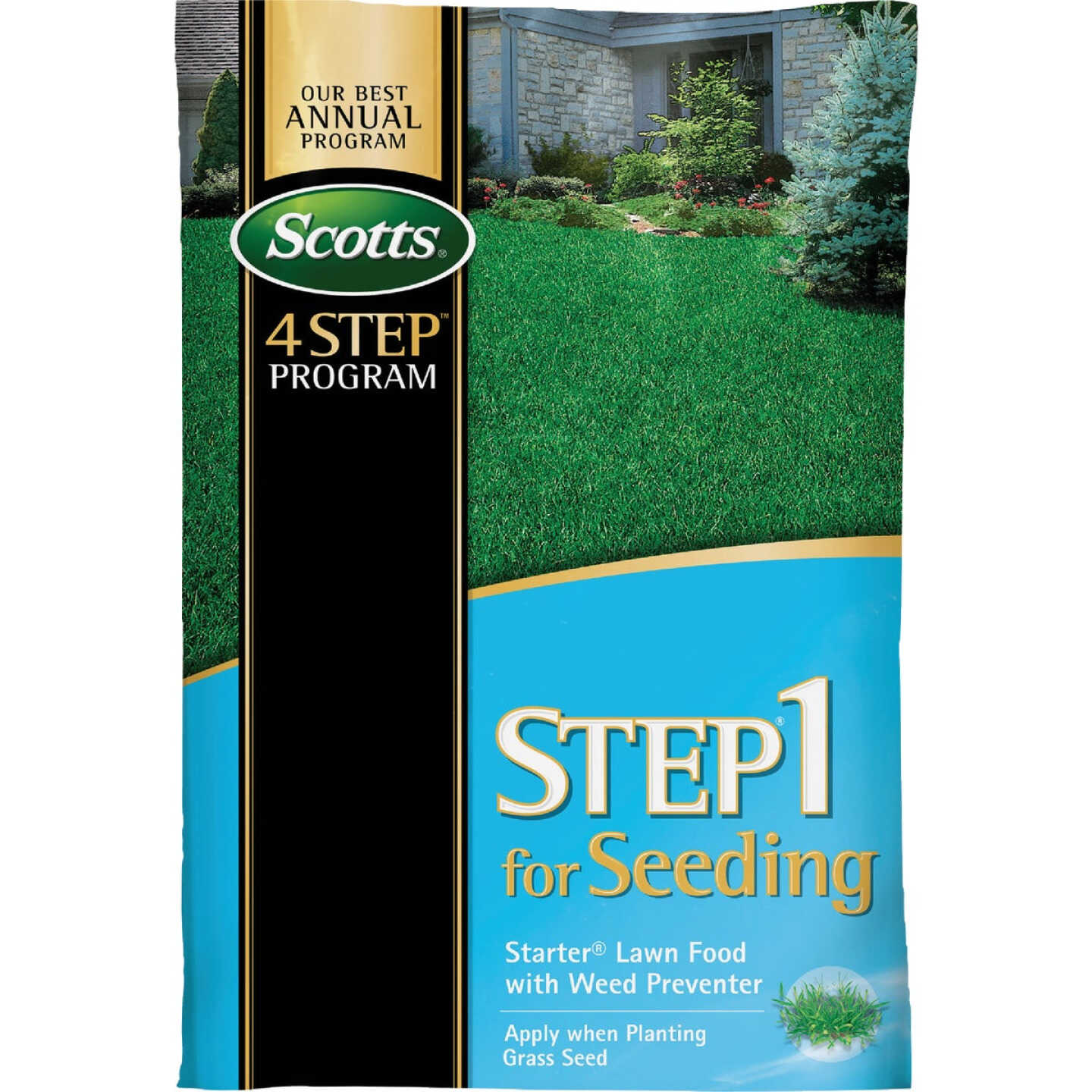 Scotts 4 Step Program Step 1 21.62 Lb. 5000 Sq. Ft. Starter Lawn Food with Weed Preventer Image 1