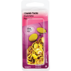 Hillman Anchor Wire Yellow 23/64 In. x 15/64 In. Thumb Tack (40-Count) Image 2