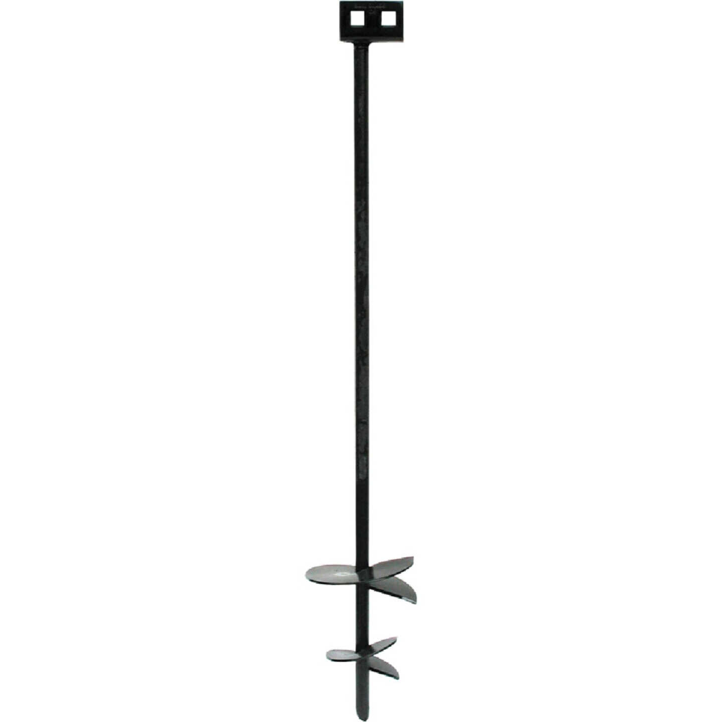 Tie Down 4 In./6 In. x 36 In. Black Iron Double Head Earth Anchor Image 1