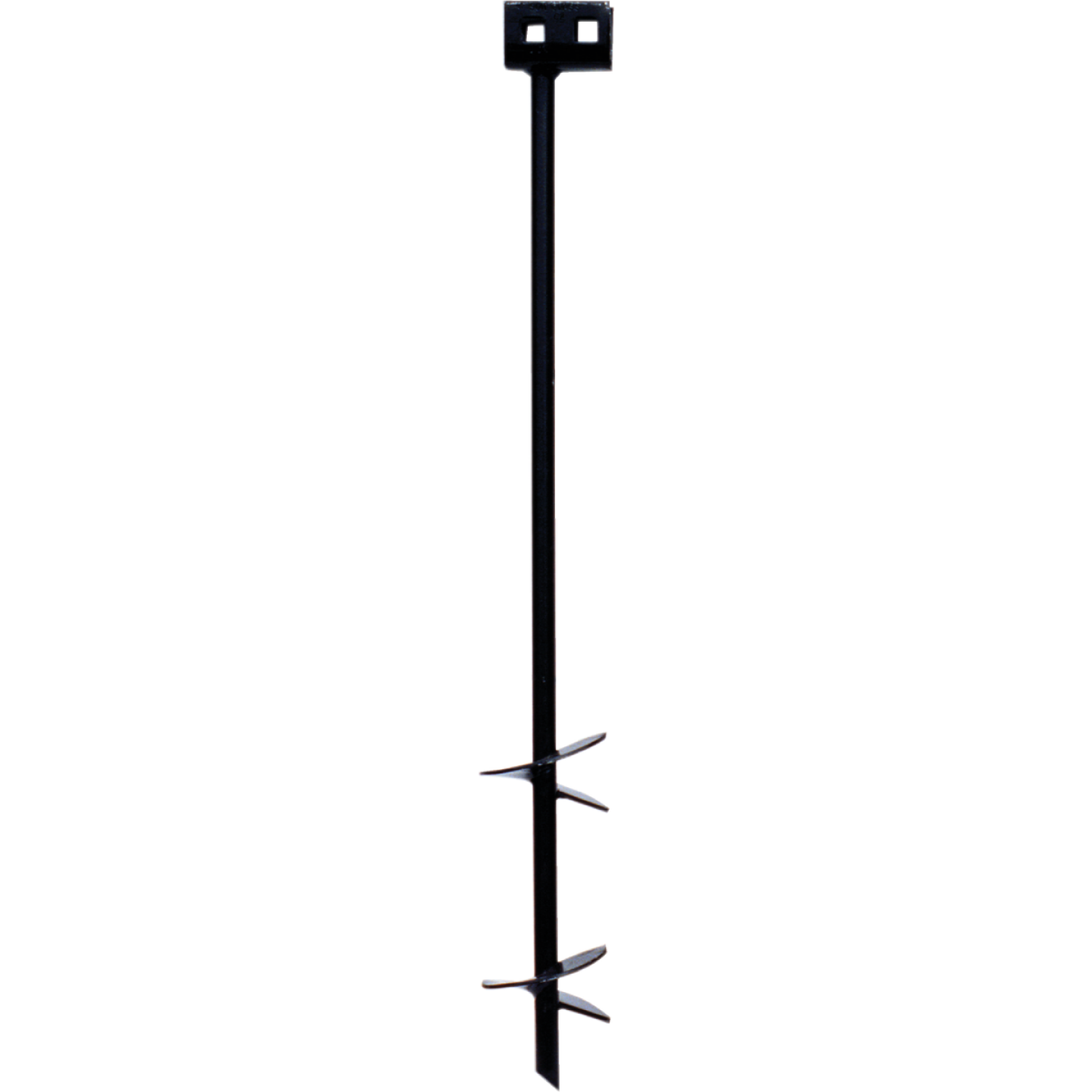 Tie Down 4 In. x 30 In. Black Iron Double Head Earth Anchor Image 1