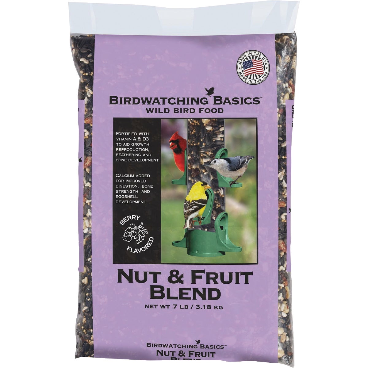 Birdwatching Basics 7 Lb. Nut & Fruit Blend Wild Bird Food