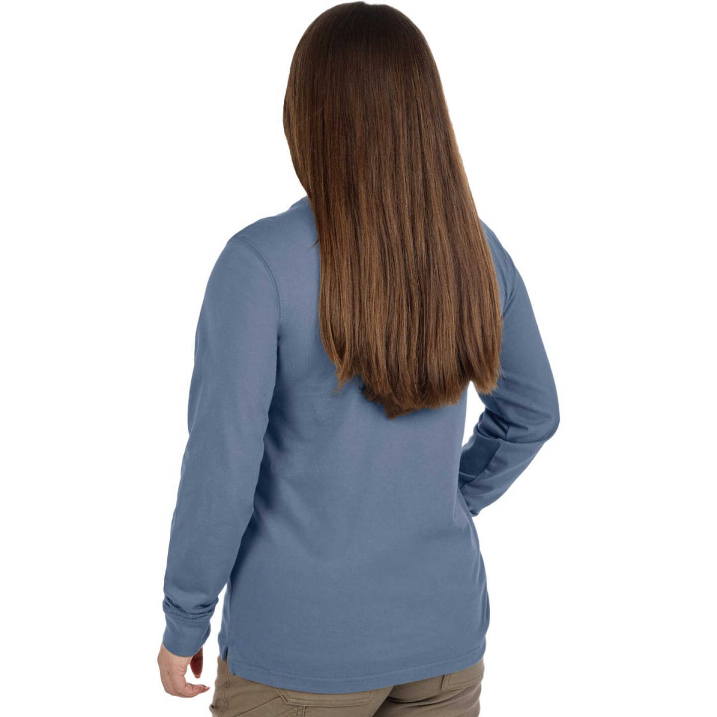 Milwaukee GRIDIRON Women's XL Blue Long Sleeve Pocket T-Shirt Image 7