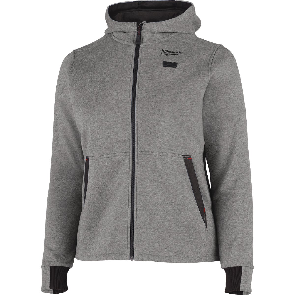 Milwaukee M12 Women's Medium Gray Full-Zip Heated Hoodie Kit Image 7