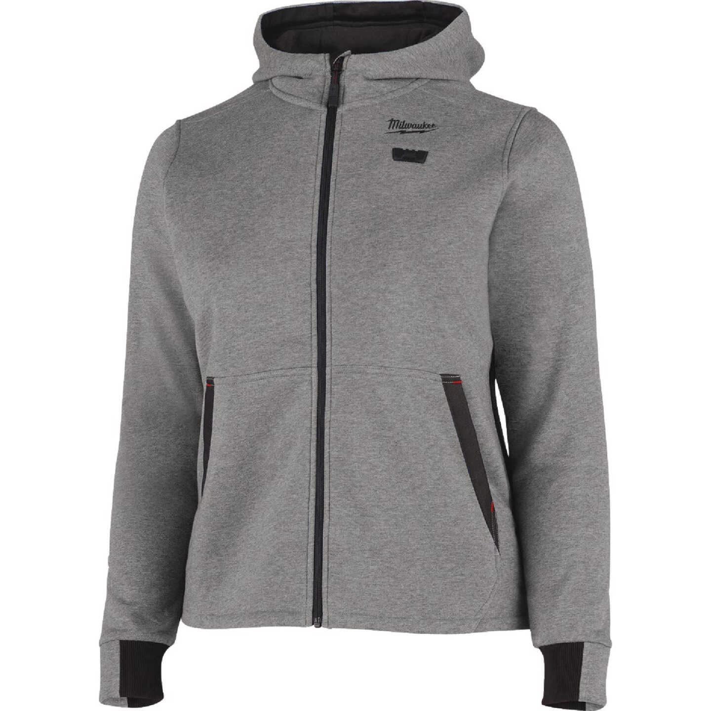 Milwaukee M12 Women's Medium Gray Full-Zip Heated Hoodie Kit Image 7