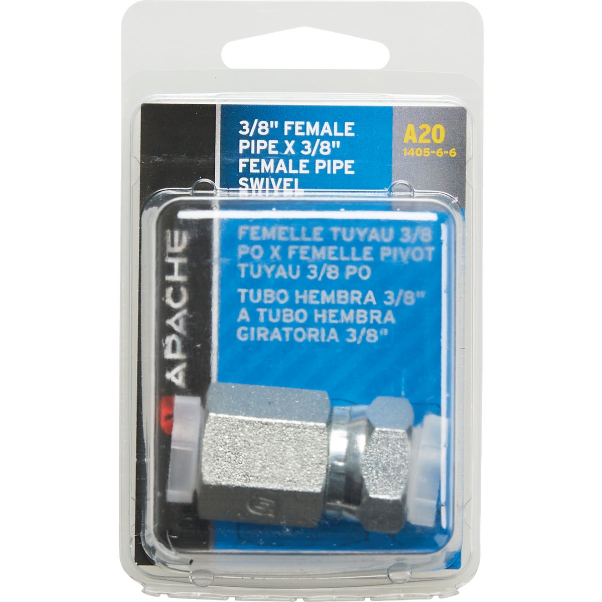 Apache 3/8 In. Female Pipe x 3/8 In. Female Pipe Swivel Hydraulic Hose Adapter Image 2