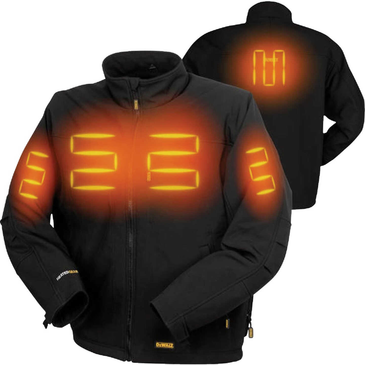 DEWALT Men's Black Soft Shell Heated Jacket Kit, L Image 1